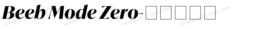 Beeb Mode Zero字体转换